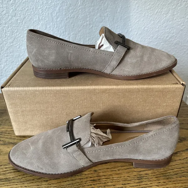 Franco Sarto Women’s Harlow Suede Loafers Beige Size 9M Preppy Office Comfort - Image 3