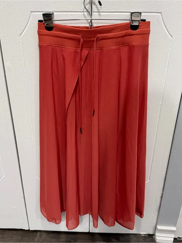 NWOT Halara Coral High Waisted Drawstring Mesh 2-in-1 Pocket Maxi Skirt - Image 4