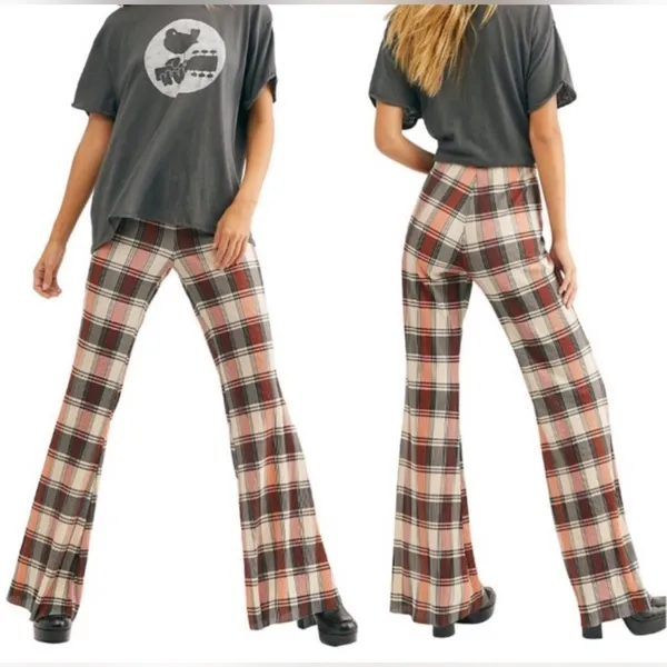 Free people Bethany pleated flare pants size L - Image 2