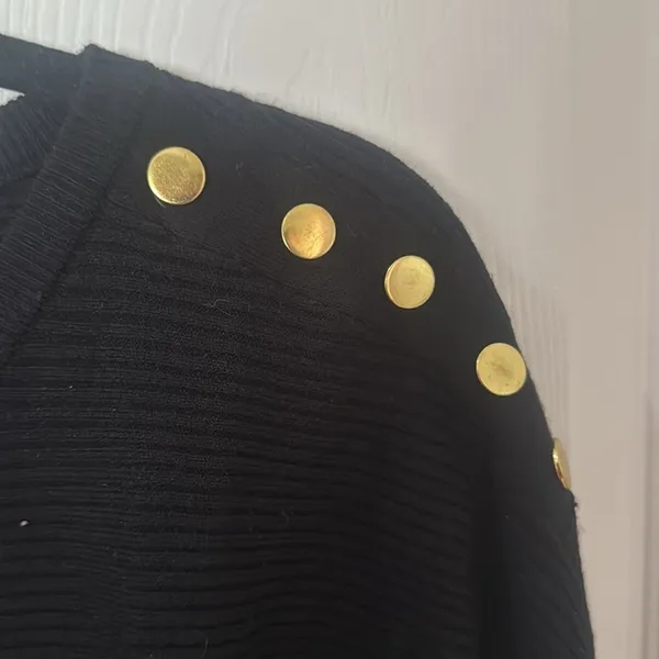 Adorable black with gold Detail sweater express size medium - Image 3
