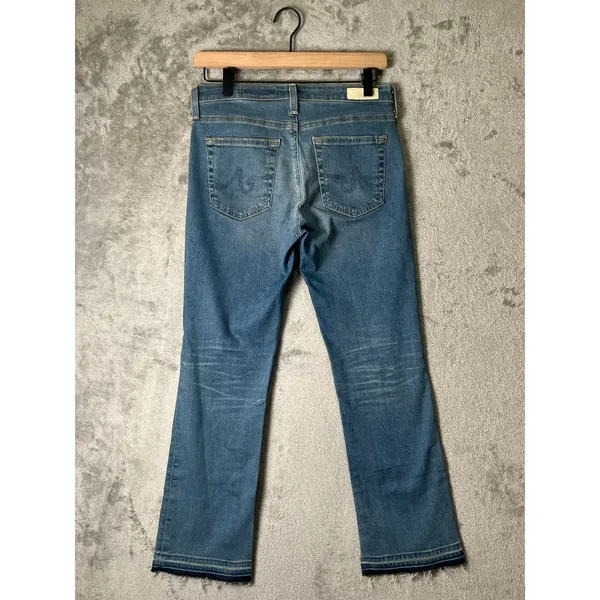 AG Adriano Goldschmied The Jodi Crop‎ Jeans 27 High Rise Slim Flare Distressed - Image 3