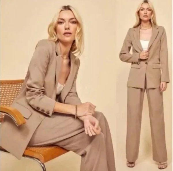 Reformation Major Camel Blazer Size S - Image 2
