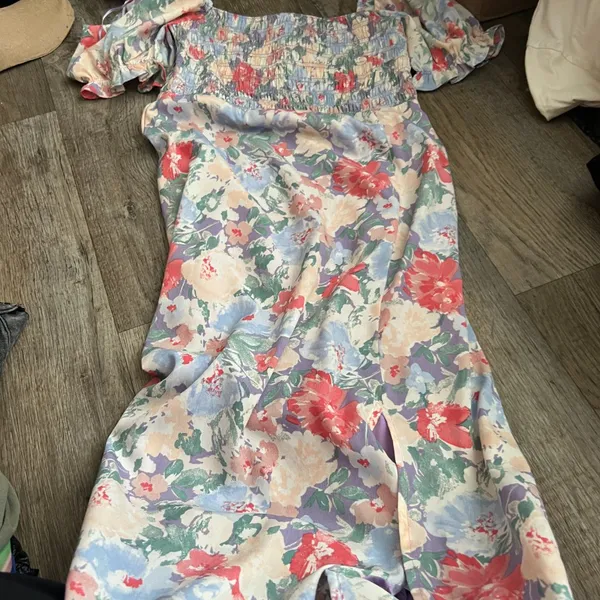 Astr Puff Sleeve Midi Floral Dress size‎ M - Image 7