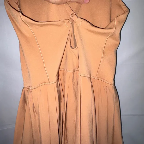 Offline by Aerie Pleated Active Tennis Dress Small Tan Brown Preppy Workout NWT - Image 7