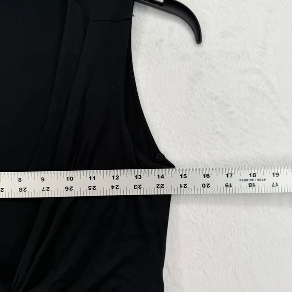 AllSaints Jayda Jersey‎ Dress Black Sleeveless Tie Waist Casual Womens Small - Image 2