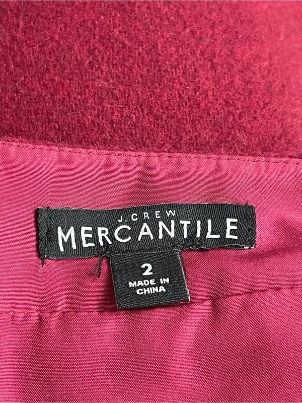 J. Crew Mercantile Double Serge Wool Pencil Skirt Women’s Size 2 Fall Winter - Image 5