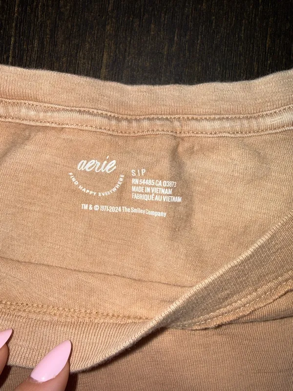 aerie Tan Crewneck Graphic Tee - Image 7