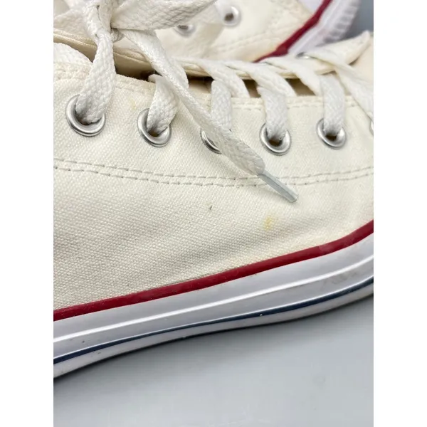 Converse Sz 10 Womens Sneakers Chuck Taylor All Star Low Top Canvas Cream White - Image 9
