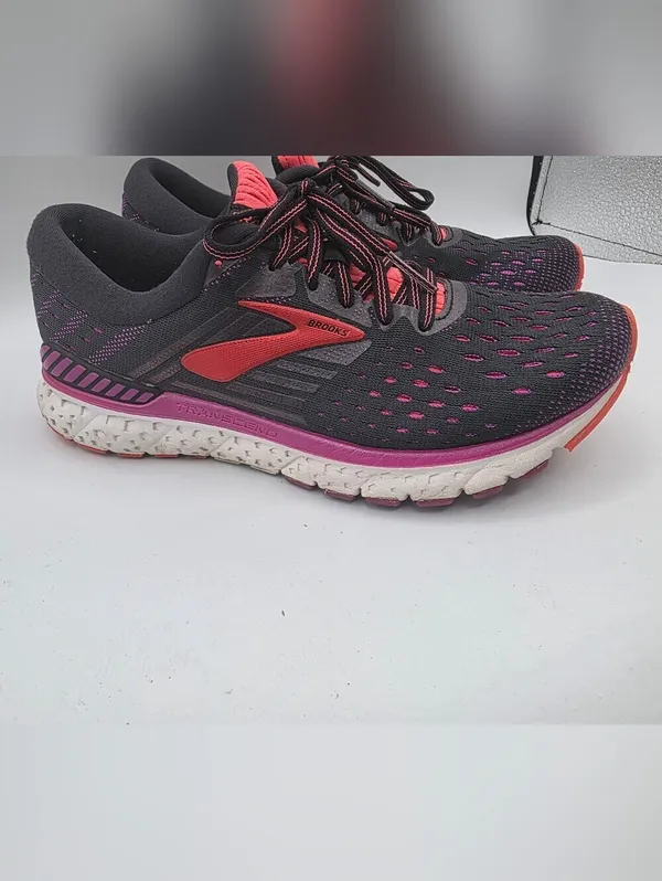 Brooks Transcend 6 Womens Running Shoes Gray/Pink Size 8 Cushion Walk Workout - Image 11