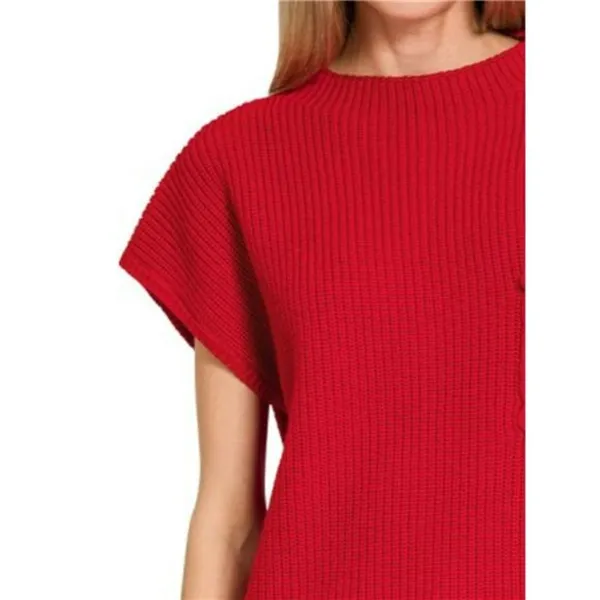 ✨NWT Zenana Mock Neck‎ Short Sleeve Sweater - Image 3
