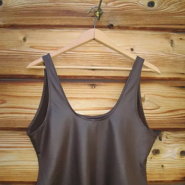 Skims Wet Jersey Thong Tank Bodysuit Cocoa 2XL - Image 7
