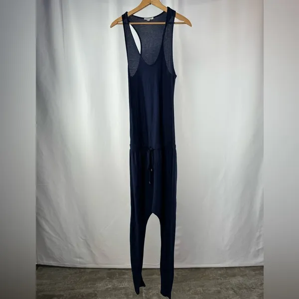 Ronny Kobo Yelena Sleeveless Jumpsuit in Navy Blue Size Small‎ - Image 4