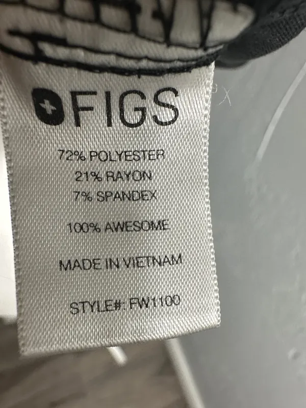 Figs Black V-Neck Scrub Top - Image 3
