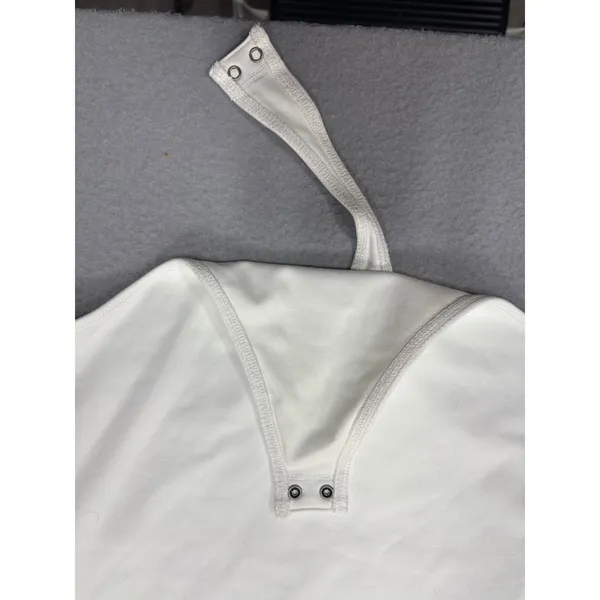 Abercrombie & Fitch‎ Bodysuit Large Soft A&F Collection White Square Neck Thong - Image 4