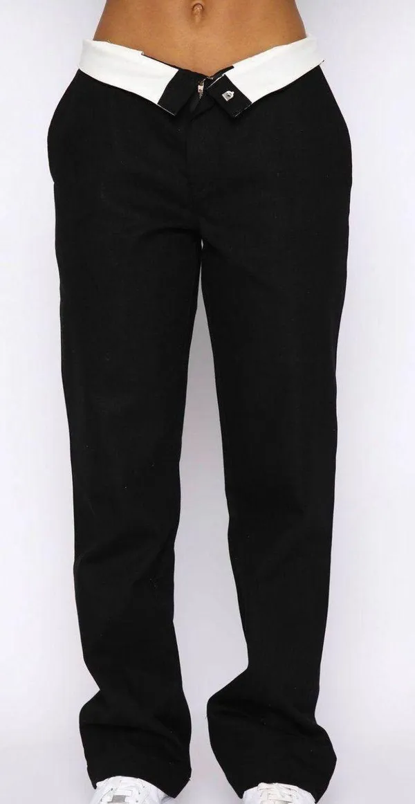 White Fox Take Caution black pants - Image 2