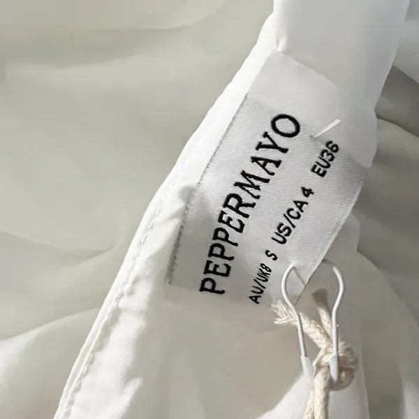 NEW Peppermayo Endless Romance Off The Shoulder Cotton Bubble Hem Mini Dress 4 - Image 2