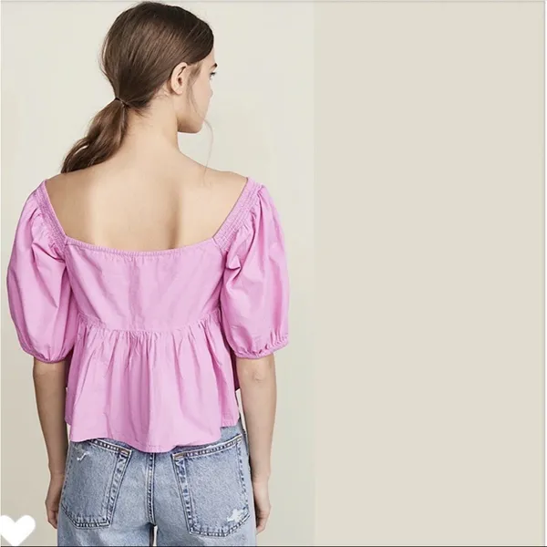 Free People Veronica Sweetheart Blouse - Image 5