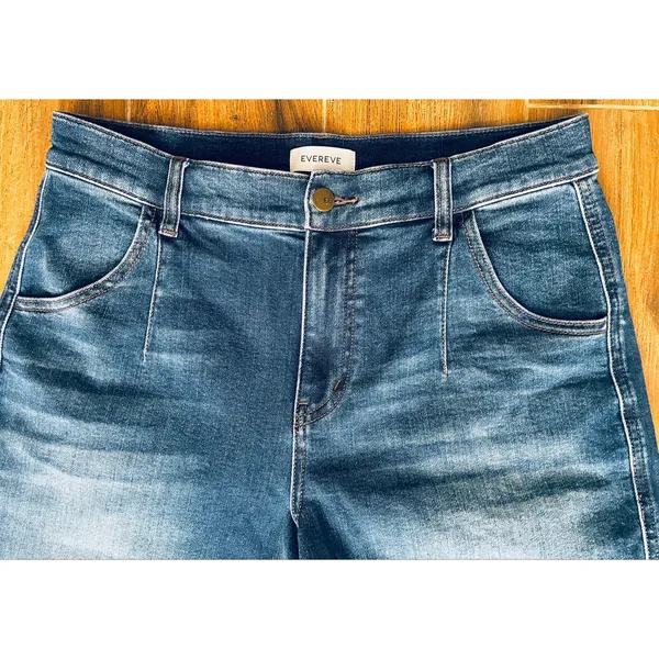 Evereve Wide Leg Jeans Women's 30 Dark Wash Casual Everyday - Image 2