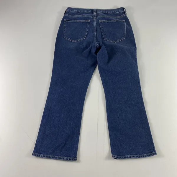 J Crew Jeans Womens‎ 27 Blue Mid-Rise Flare Crop Button Fly Stretch Denim Casual - Image 3