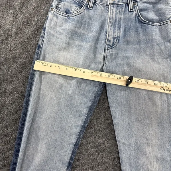 Levis Made Crafted Womens Two Tone Side Stripe Straight Leg Jeans 26 Cotton Blue - Image 7