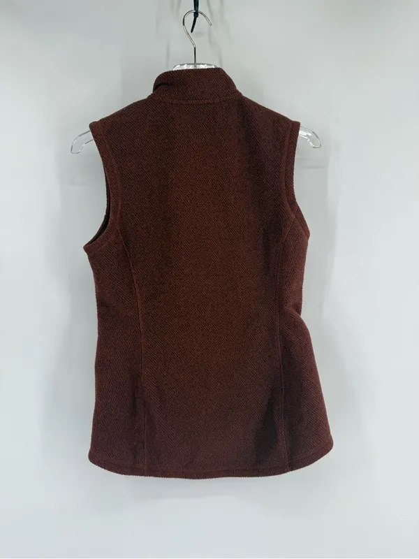 Athleta Stroll Fleece Moto Vest size‎ xs Rust Orange - Image 5