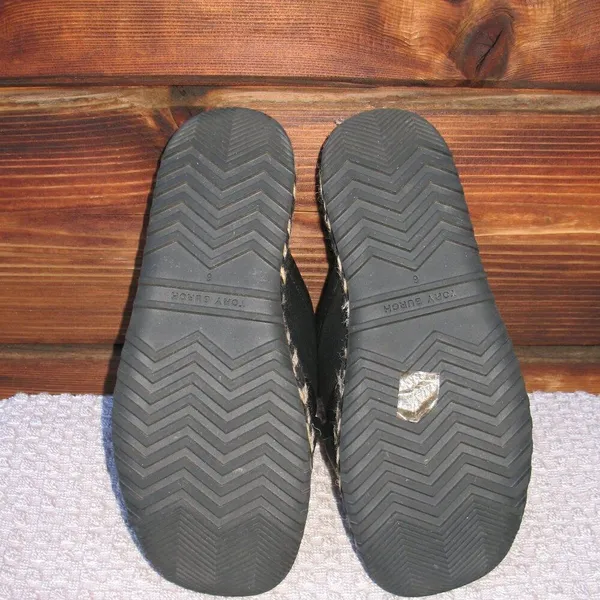 Tory Burch Leather CRISSCROSS ESPADRILLE SLIDE - Image 9