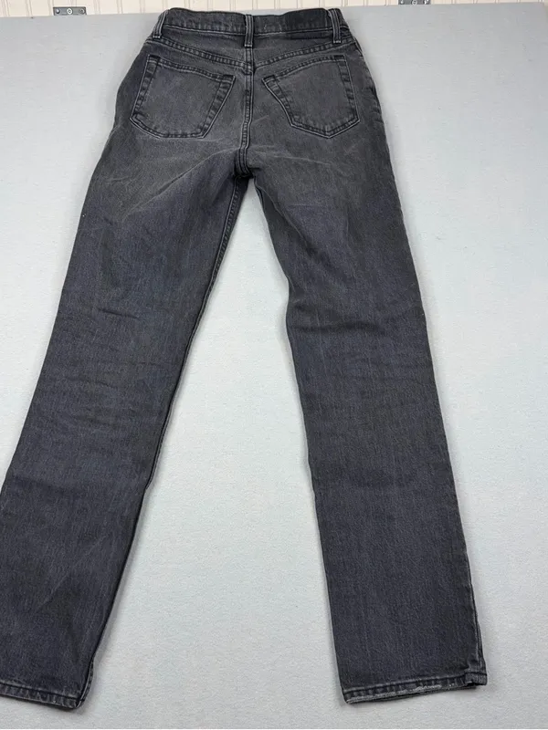 Abercrombie 90s Straight Jeans 26 Long Gray Ultra High Rise 32.5 Inseam - Image 3
