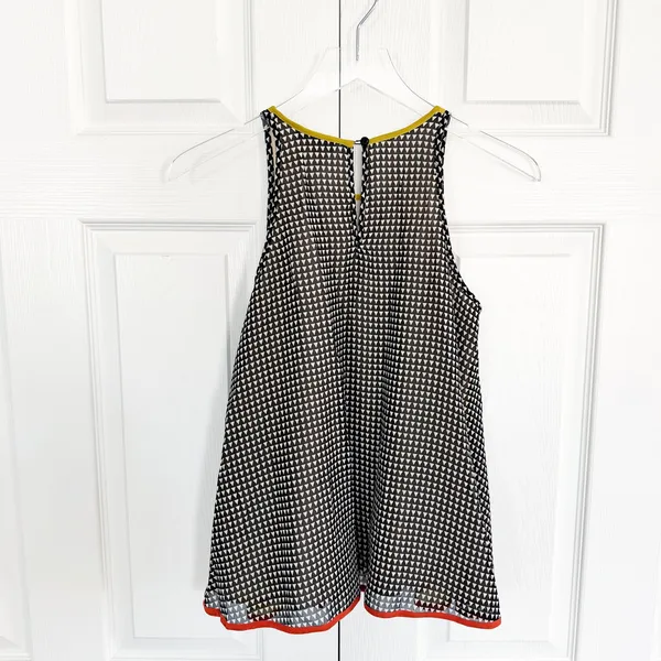 Vineet Bahl Anthropologie Jardin Printed Embroidered Swing Tank - Image 5