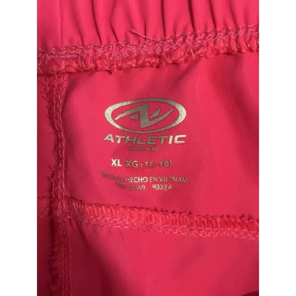 AVIA Shorts Women Running Active Gym Sport Pull On Size XL Lined Hot Pink Logo‎ - Image 5