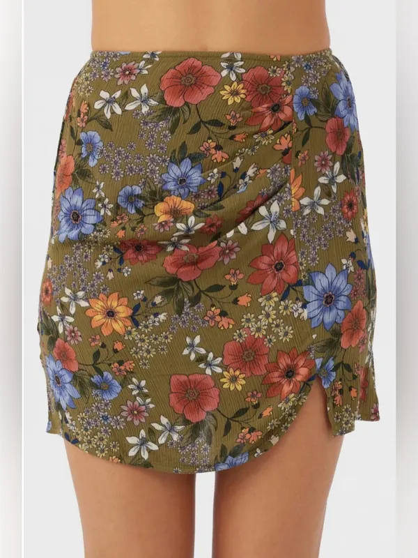 O’Neill Bandi Mini Skirt – Olive/Floral – S - Image 2