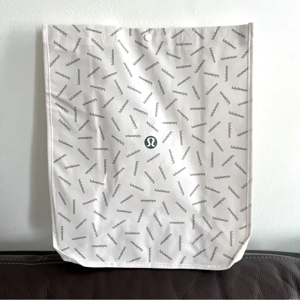 Lululemon Athletica Large Shopping Bag, Color White, NEW - Image 3
