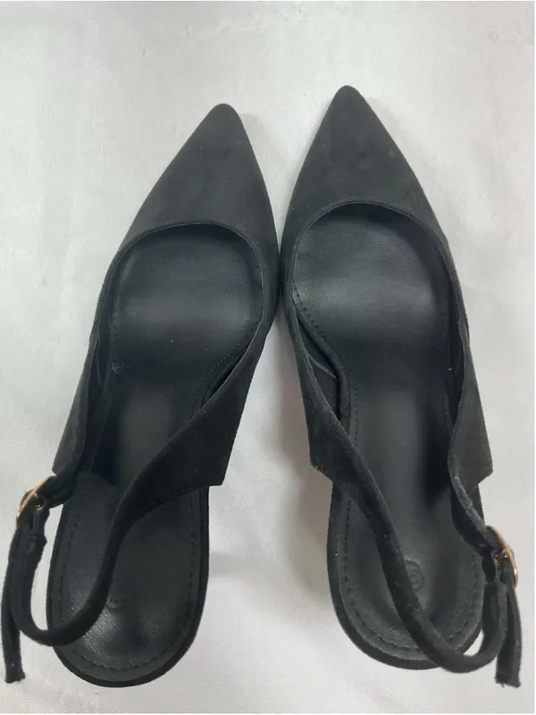 Womans New Slingback Stiletto Pumps Size 9.5 Black Pointed Toe - Image 5