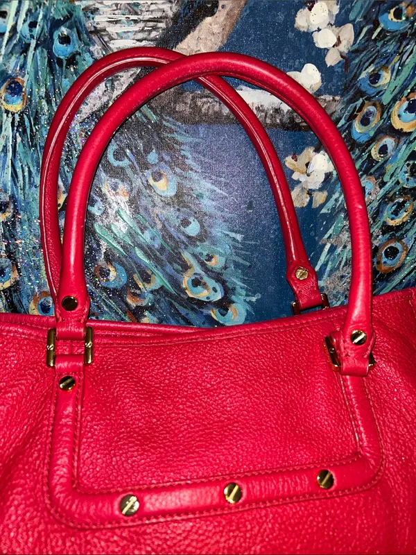 Tory Burch Hot Pink Leather Satchel with Detachable Strap - Image 4