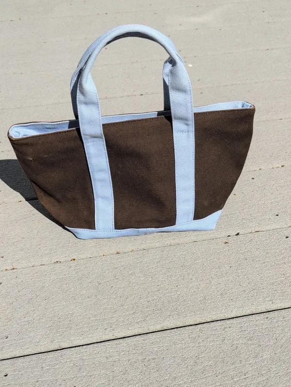 NWT GAP Brown Canvas Mini Tote | Gap Zipper Top Mini Canvas Tote - Image 5