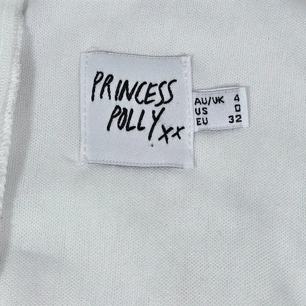 Princess Polly White The Villa Long Sleeve Mini Dress Square Neck‎ Wrap US 0 - Image 4