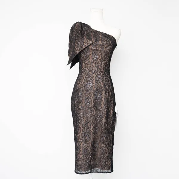 Dress The Population - Tiffany One-Shoulder Lace Midi Dress‎ - Image 7