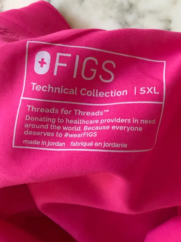 NWT Figs Kade Cargo Pants Womens 5XL Pink Scrubs Drawstring - Image 8