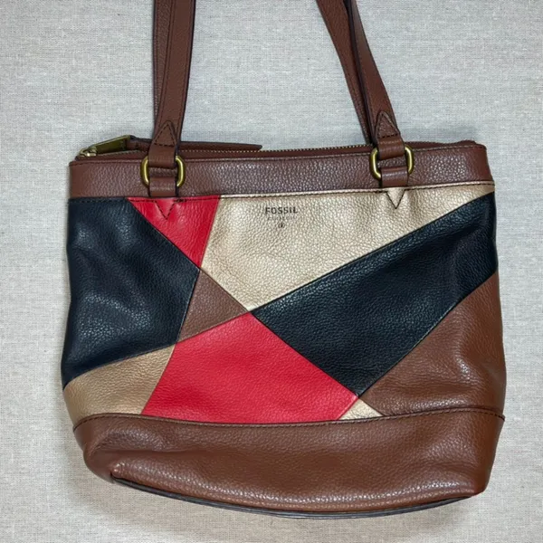 Fossil | Gift Patchwork Genuine Leather Shoulder Bag - Image 2