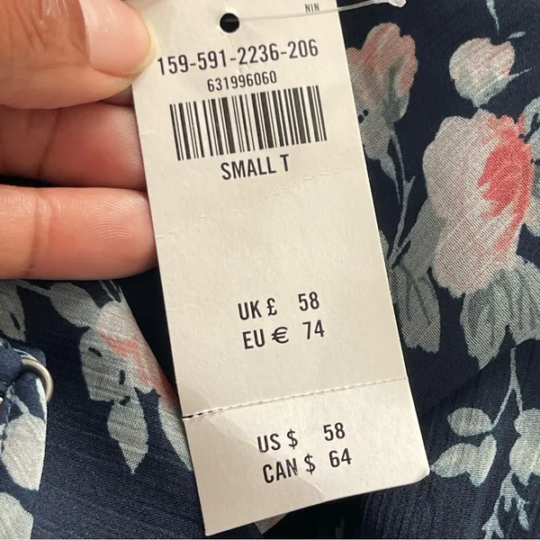 ABERCROMBIE & FITCH | Blue Floral Wrap Mini Dress Sz S(T) - Image 9