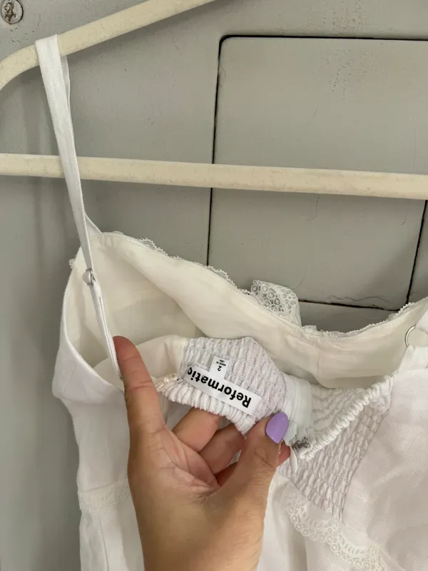 NWT White Arya Linen Mini Dress 2 - Image 5