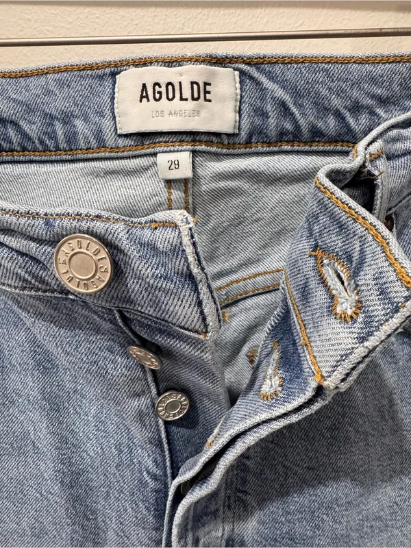 Agolde Riley Jeans Size 29 Straight Leg - Image 3
