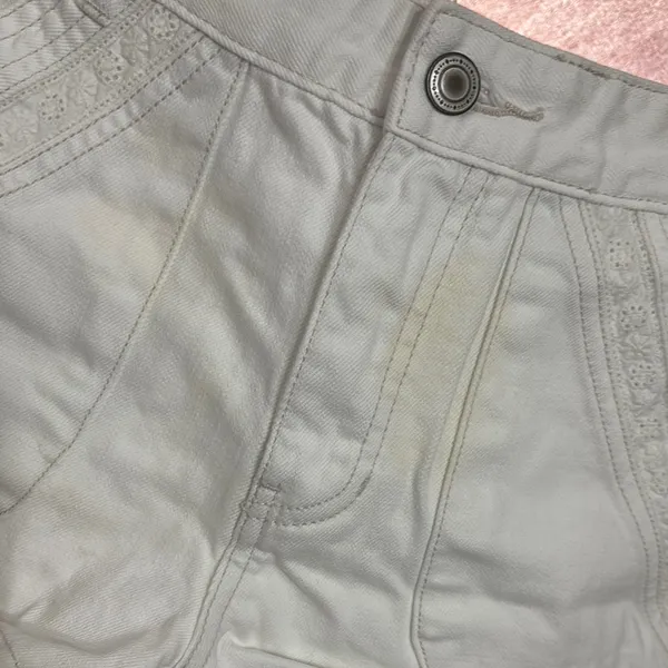 Free People Sweet Surrender White Jean Shorts - Image 12