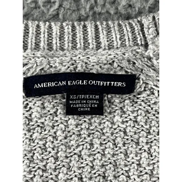 America Eagle Cardigan Sweater‎ Women XS Button Knit Lagenlook Preppy Nautical - Image 10
