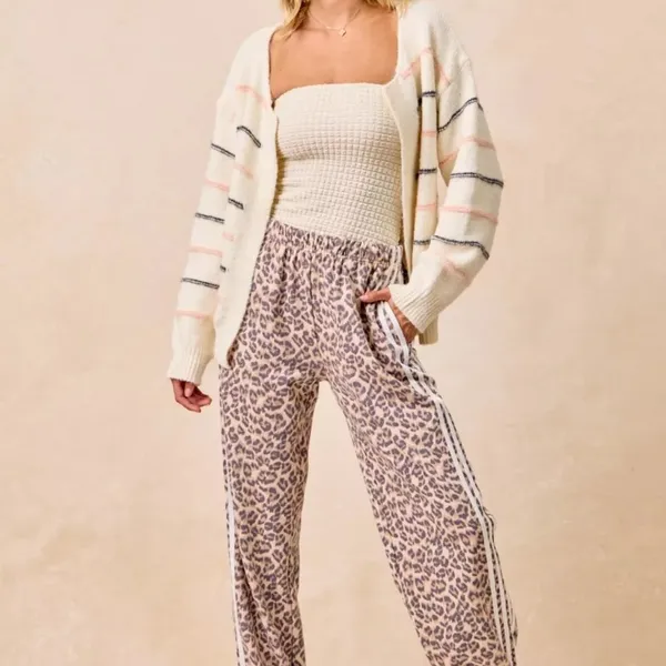 BiBi Side Lines Leopard Track Pants‎ Size XL - Image 11