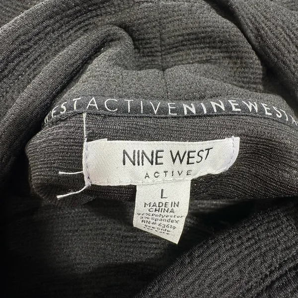 NWT Nine West Active‎ funnel neck top in black. Size women’s large. - Image 4