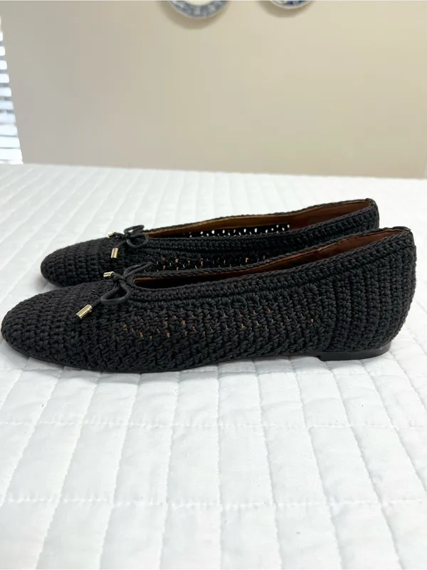 Madewell The Hester Flat in Crochet Roasted Espresso Brown Size 10 - Image 6