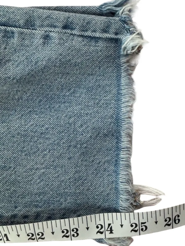 American Eagle 90s Boyfriend Jeans Light Wash Distressed Ripped 00/short - Image 6