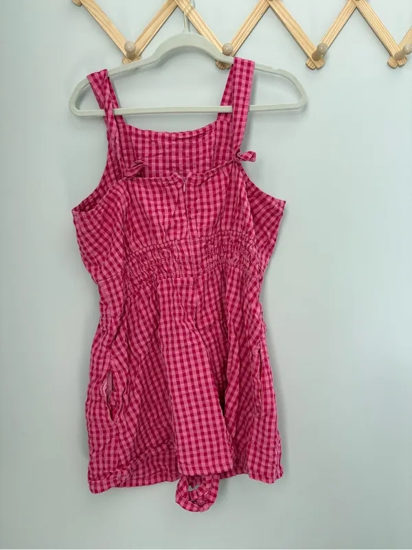 Anthropologie Somerset Gingham Romper size Large - Image 6