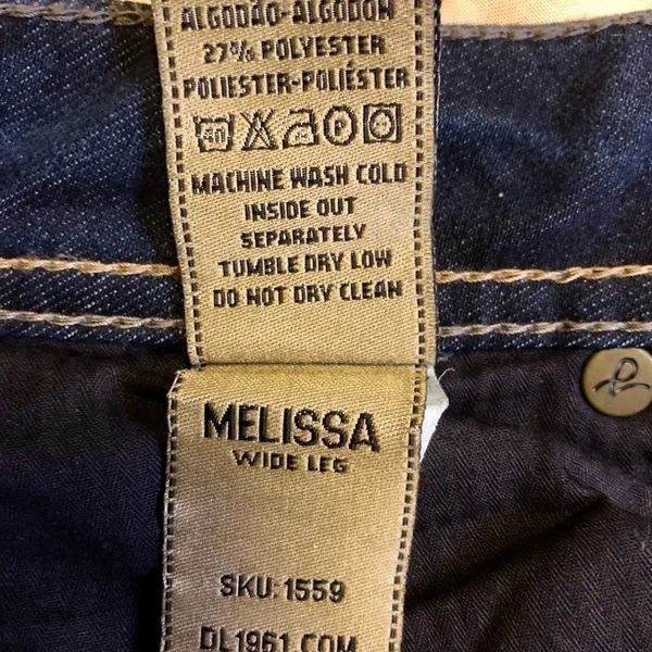 DL1961 Melissa Wide Leg Jeans Size 27 - Image 8