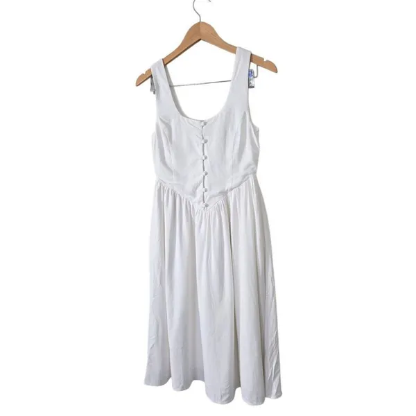Rolla's Leoni Dress Size XS White Sleeveless Midi‎ NWT - Image 3